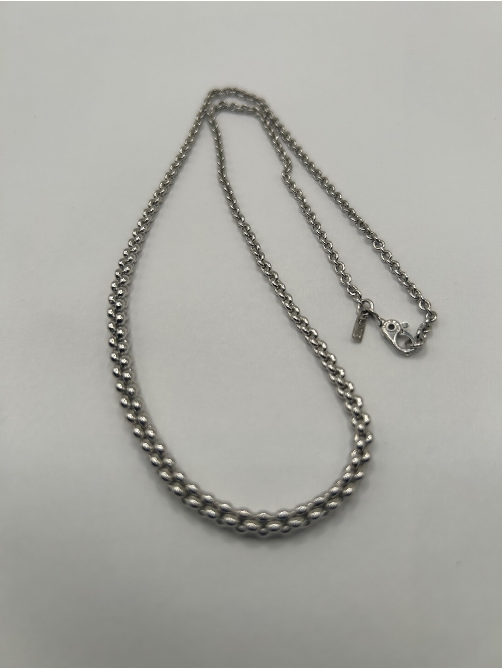 Monet Silver-Tone Double Beaded Chain Necklace - Women Jewelry - Picture 11 of 11